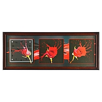 Часы-картина настенные "Три розы", 35х100 см  микс