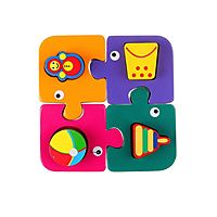 Пазл Подбираем фигуры Игрушки деревянный 89026