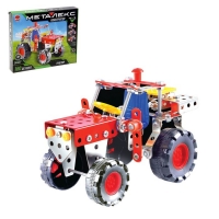 Конструктор металлический "Трактор", 4 в 1, 160 деталей