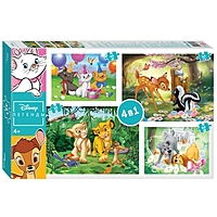 Пазл 4 в 1 Легенды Disney 30-40-54-60 элементов