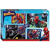 Пазл 4 в 1 Человек-паук 54-60-72-80 элементов
