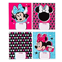 Комплект тетрадей из 10 шт "Минни маус", 24 листа в линейку, обл мел карт