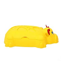 Песочница пластиковая, с крышкой, 116 × 83 × 30 см, «Коровка»