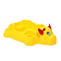 Песочница пластиковая, с крышкой, 116 × 83 × 30 см, «Коровка»