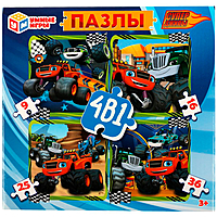 Пазл 4 в 1 Суперджипы 9-16-25-36 элементов