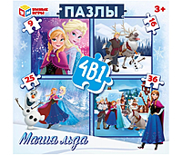 Пазл 4 в 1 Магия льда 9-16-25-36 элементов