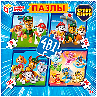 Пазл 4 в 1 Суперщенки 9-16-25-36 элементов