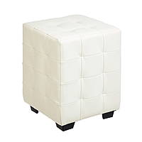 Пуф Кусен 300х300хН400 Белый кож.зам
