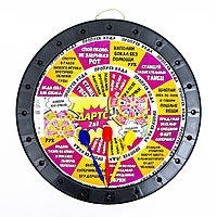 Дартс 2 в 1 "Время игры": веселые фанты и на раздевание, 41 х 41 см, 3 дротика, 18+