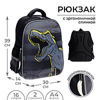 Рюкзак каркасный Calligrata 39х30х14 см Динозавры