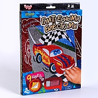 Набор для творчества «Раскраска глитерными блестками по номерам» Тачка