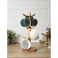 Держатель - сушилка для бокалов, кружек, основа d=13х1,8см, высота 35 см, вешалка 8 см