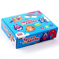 Тесто для лепки в коробке, тесто 1800 г, 18 цветов, 21форма, скалка