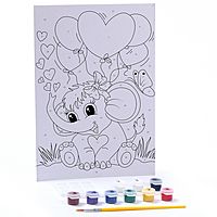 Картина по номерам для малышей «Забавный слоненок»