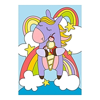 Картина по номерам для малышей «Радужный единорожка»