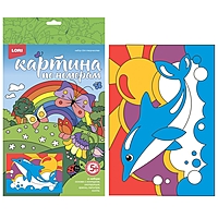 Картина по номерам для малышей «Весёлые картинки» «Радостный дельфин»