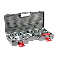 Набор шоферского инструмента «НИЗ», №3, 6-гранные торцевые головки, 19 предметов в кейсе