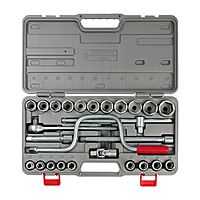 Набор шоферского инструмента "НИЗ", №4, 6-гранные торцевые головки, 26 предметов в кейсе