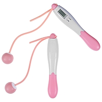 Скакалка 2 в 1 со счетчиком (беспроводная, скоростная), цвет белый