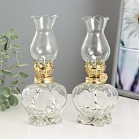 Керосиновая лампа декоративная "Сердце Алладина" прозрачный 7,5х7,5х19 см