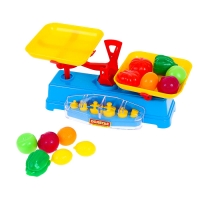Игровой набор "Весы" + Набор продуктов (12 элементов)