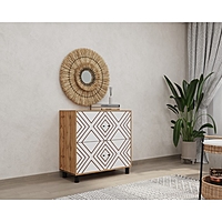 Комод Ромбы HYGGE 940х450х930 Дуб/Белый