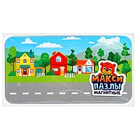 Магнитные макси-пазлы в металлической коробке "В городе"