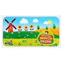 Магнитные макси-пазлы в металлической коробке "На ферме"