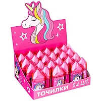 Точилка с ластиком, пластиковая, Минни Маус и Единорог