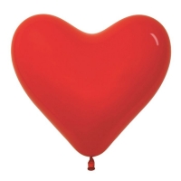 Шар латексный 16" "Сердце", набор 100 шт., цвет красный
