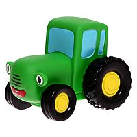 Игрушка резиновая для ванной Синий трактор 10 см зеленый