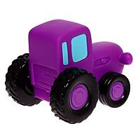 Игрушка резиновая для ванной Синий трактор 10 см розовый