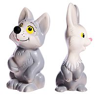 Набор резиновых игрушек Зайчонок и Волчонок в ассортименте