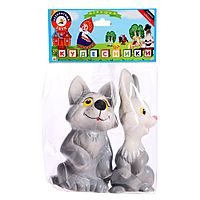 Набор резиновых игрушек Зайчонок и Волчонок в ассортименте
