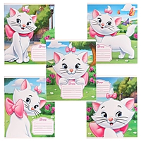 Тетрадь 12 листов, 5 видов МИКС, клетка, Коты аристократы