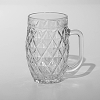 Кружка для пива "Линза/Ромб", 500 мл, стеклянная