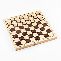 Шашки деревянные 24 шт, d-2.5 см, h=0.65 см, без поля