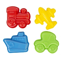 Формочки Транспорт 4 предмета цвета микс
