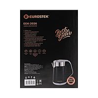 Чайник электрический Eurostek EEK-2026, пластик, колба металл, 1.8 л, 1500 Вт, чёрный