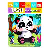 Пазл на подложке «Милая панда», 4 детали