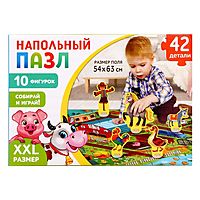 Пазл напольный Моя ферма с фигурками 42 элемента