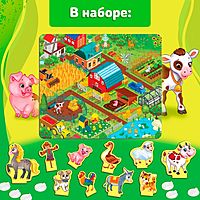 Пазл напольный Моя ферма с фигурками 42 элемента