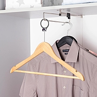 Антивандальная вешалка с перекладиной, сорт А, 44,5x1,2x21,5, светлое дерево, лотос