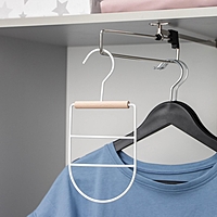 Вешалка для ремней и шарфов 11,3х24х1,1 см "Wood" цвет белый