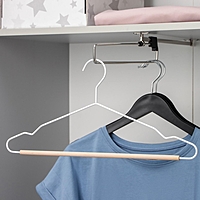 Вешалка для одежды, 41,5х22,5х1 см "Wood" цвет белый