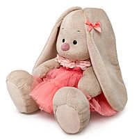 Мягкая игрушка «Зайка Ми в платье с воротником из цветов», 18 см