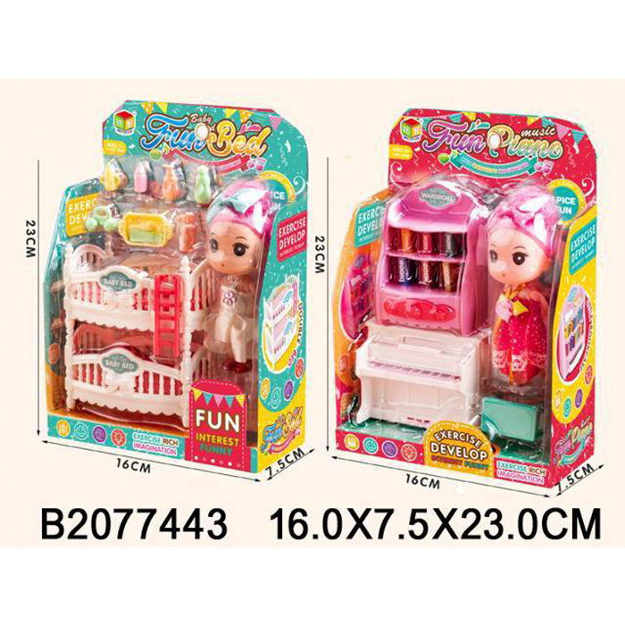 Кукла-малышка с аксессуарами 5655 в коробке в ассортименте