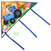 Воздушный Змей "По полям" Синий трактор 50х80