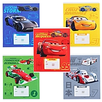 Комплект тетрадей из 20 шт "Тачки цветные", 12 листов, 10 клет. и 10 лин. Тачки