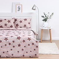 КПБ 2 сп Экономь и Я "Звёзды" 173*215см, 175*214см, 50*70см-2шт, 60г/м2, микрофибра